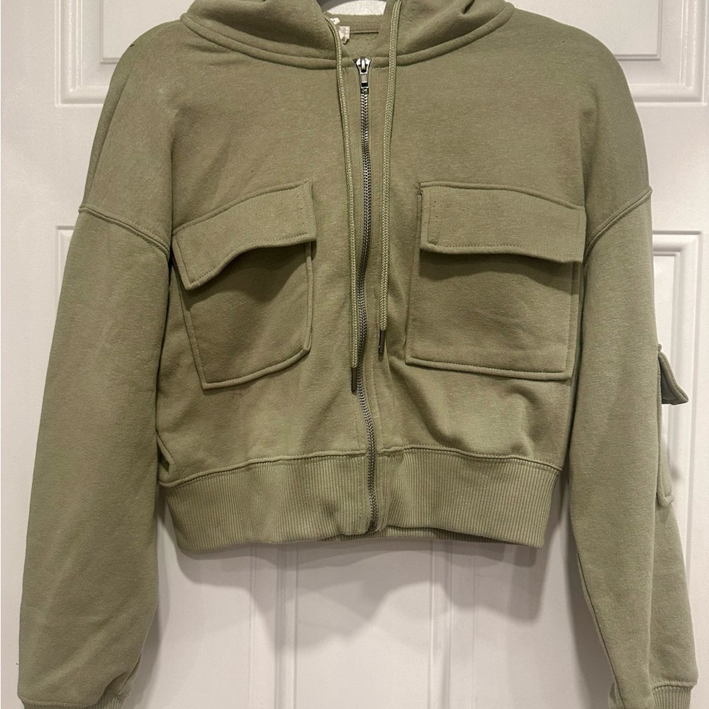 Girls Rose Green Hoodie